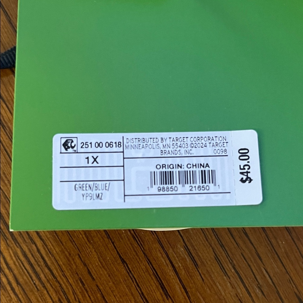 Kate Spade NY x Target Rose Linen Maxi Dress 1X Green /Blue Long Sleeve Dress - Picture 11 of 11